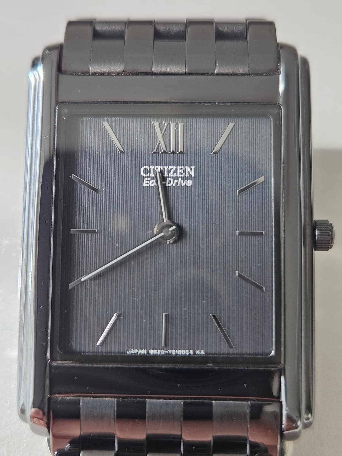 시티즌 에코드라이브 사각 블랙 메탈 시계 상품이미지4