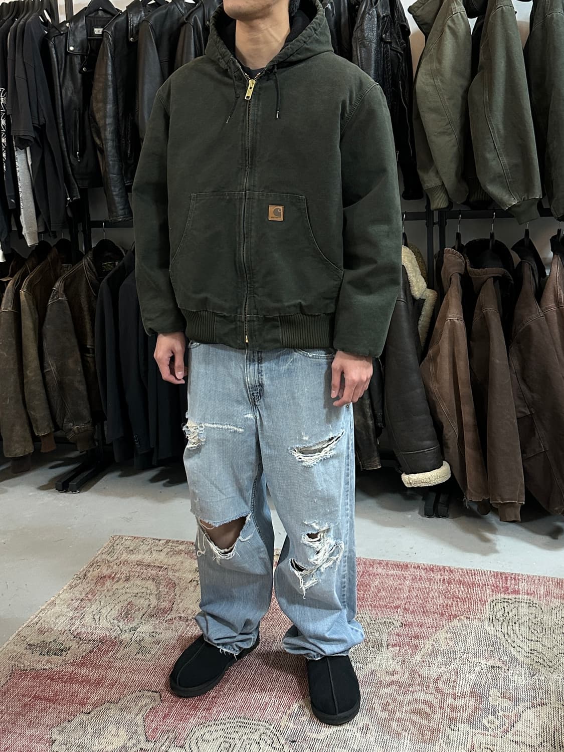 OG 칼하트 J130 액티브 자켓 칼하트 MOS 모스그린 상품이미지2