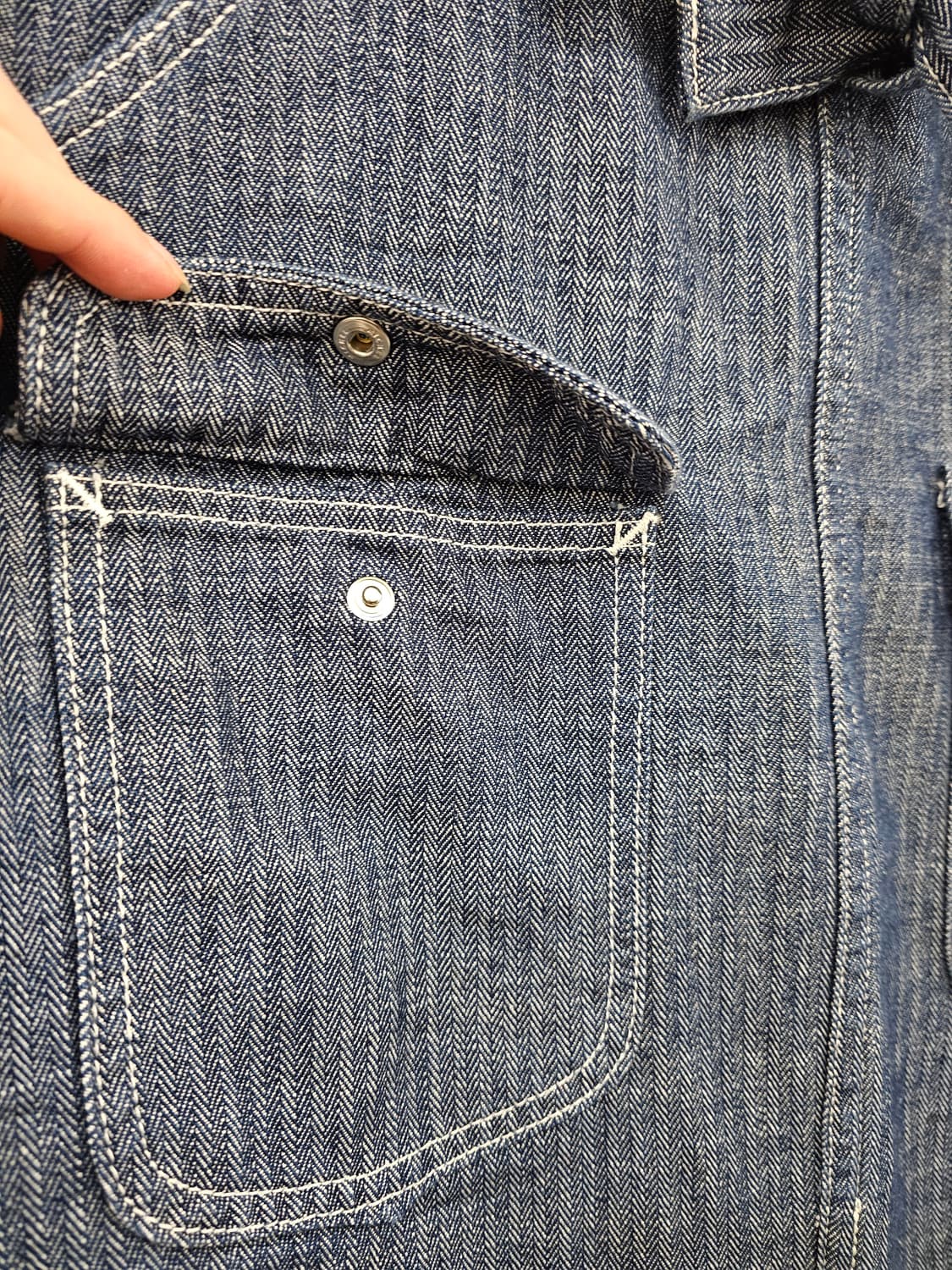 Lee 스트라이프 데님 레이어드 허리치마 상품이미지6