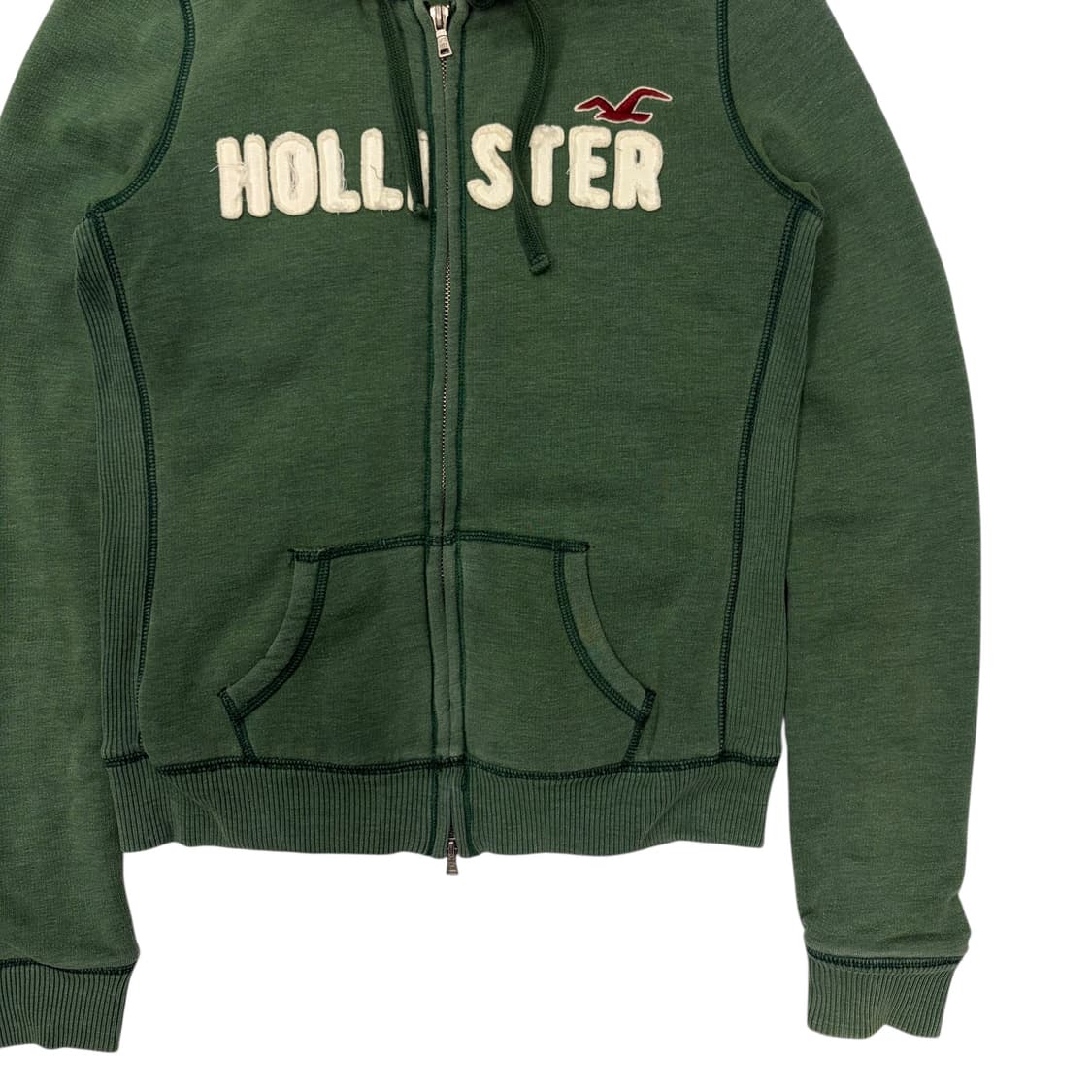 홀리스터 y2k 그린 쉐르파 후드집업 M 상품이미지3