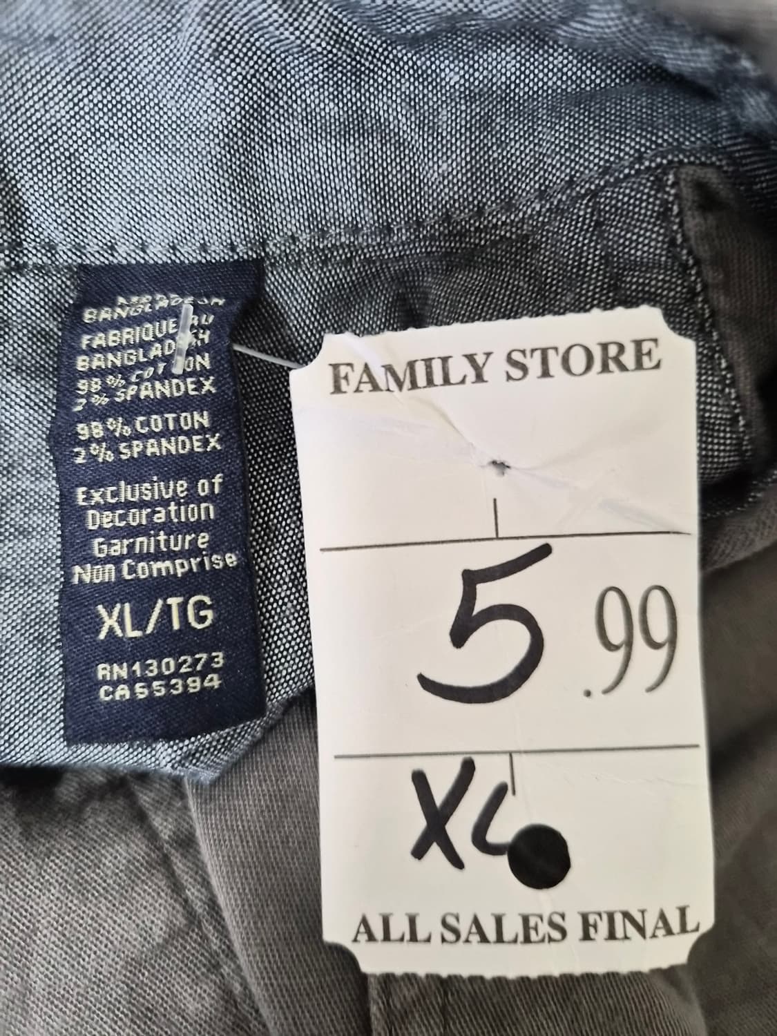랭글러Wrangler 투포켓 코튼 반팔 셔츠 XL - S436 상품이미지5