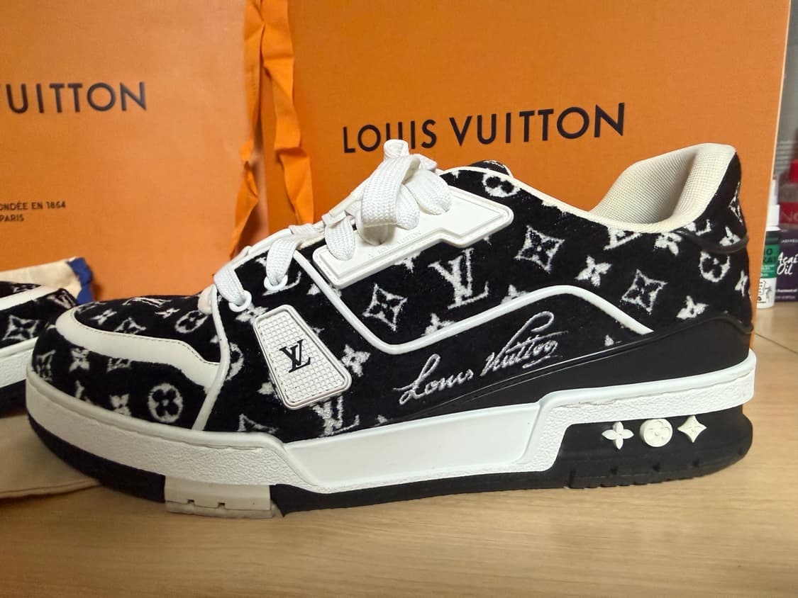 (새상품급)루이비통 모노그램 벨벳 트레이너 8.5size 상품이미지4