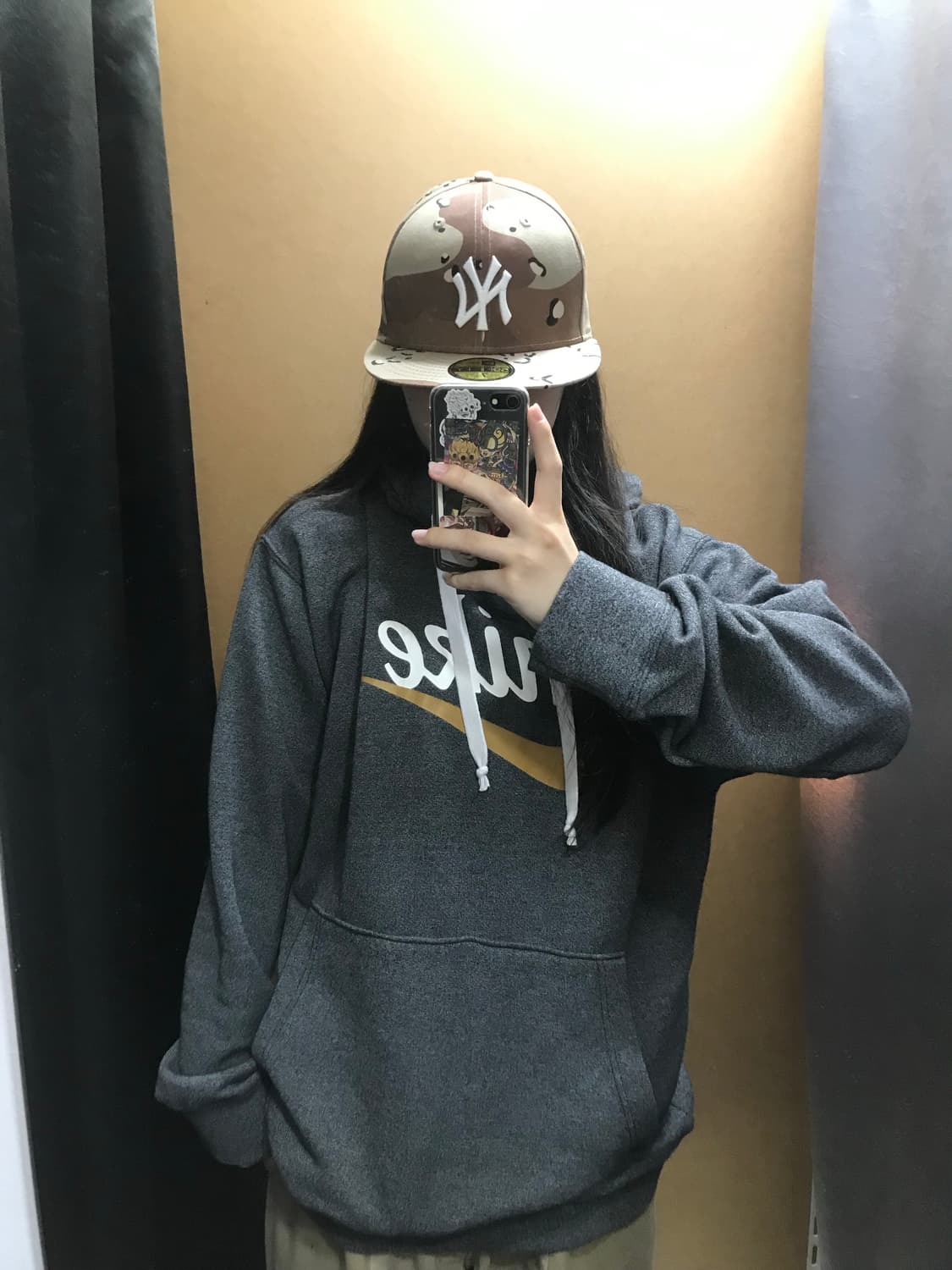 나이키 오버핏 후드티 그레이 상품이미지3