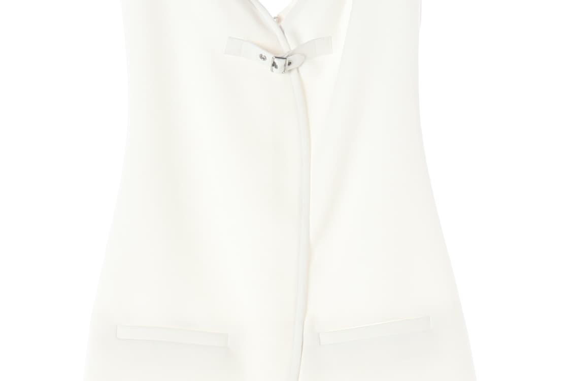 꾸레쥬 23SS 화이트 일립스 버클 스트랩 나시 미니 원피스
 상품이미지4