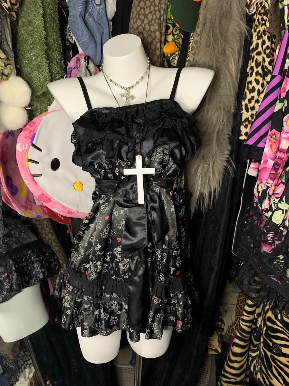 고스 펑크 프릴 공겜여주 캉캉원피스 상품이미지1