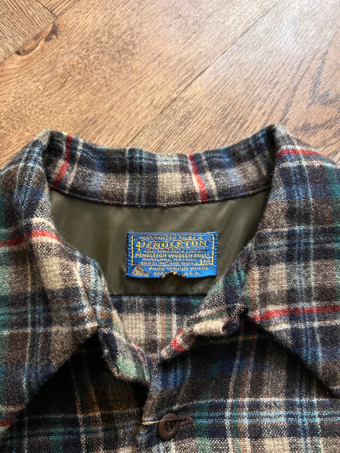 [M]펜들턴 Made in USA 퓨어 버진 울 타탄체크 셔츠 상품이미지2