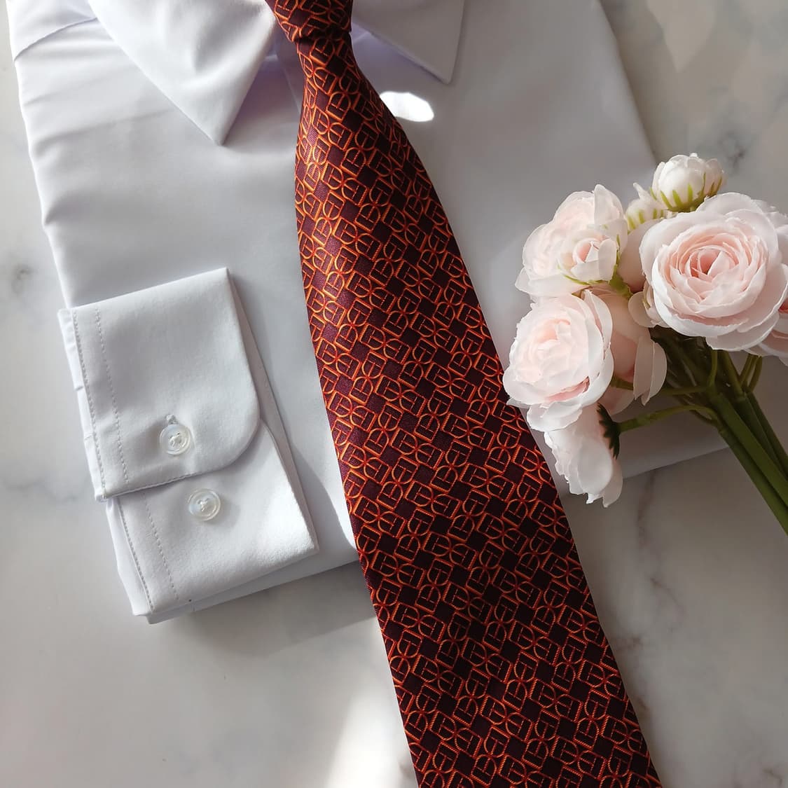 트루사르디 실크 버건디 자카드 넥타이 9.1cm A+등급 A18823
 상품이미지5