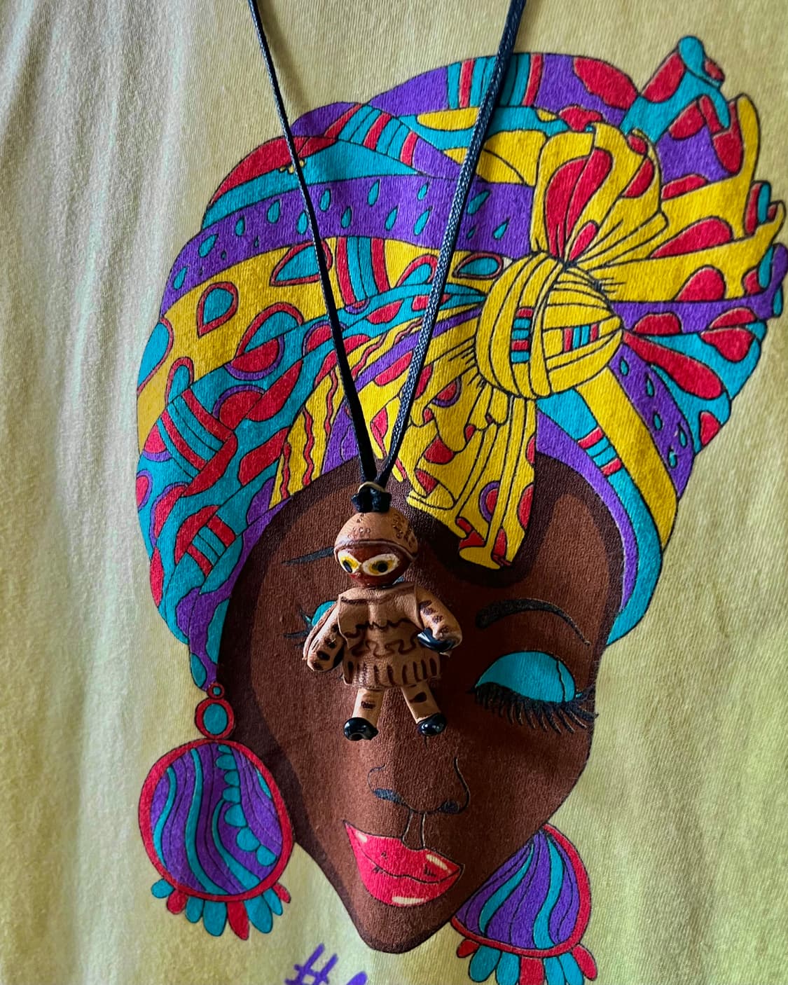 Indian Jewelry Vtg Leather Doll Necklace 상품이미지3
