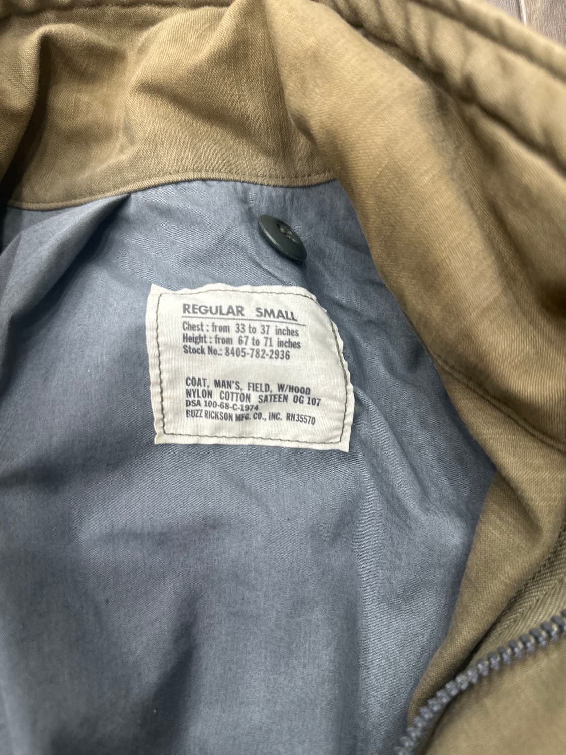 버즈릭슨 m-65 필드자켓. s-r 택시드라이버 상품이미지3