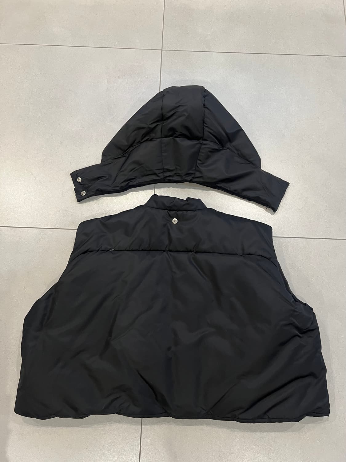 스펜서바두 크롭 카고 패딩 베스트 블랙 M 상품이미지6