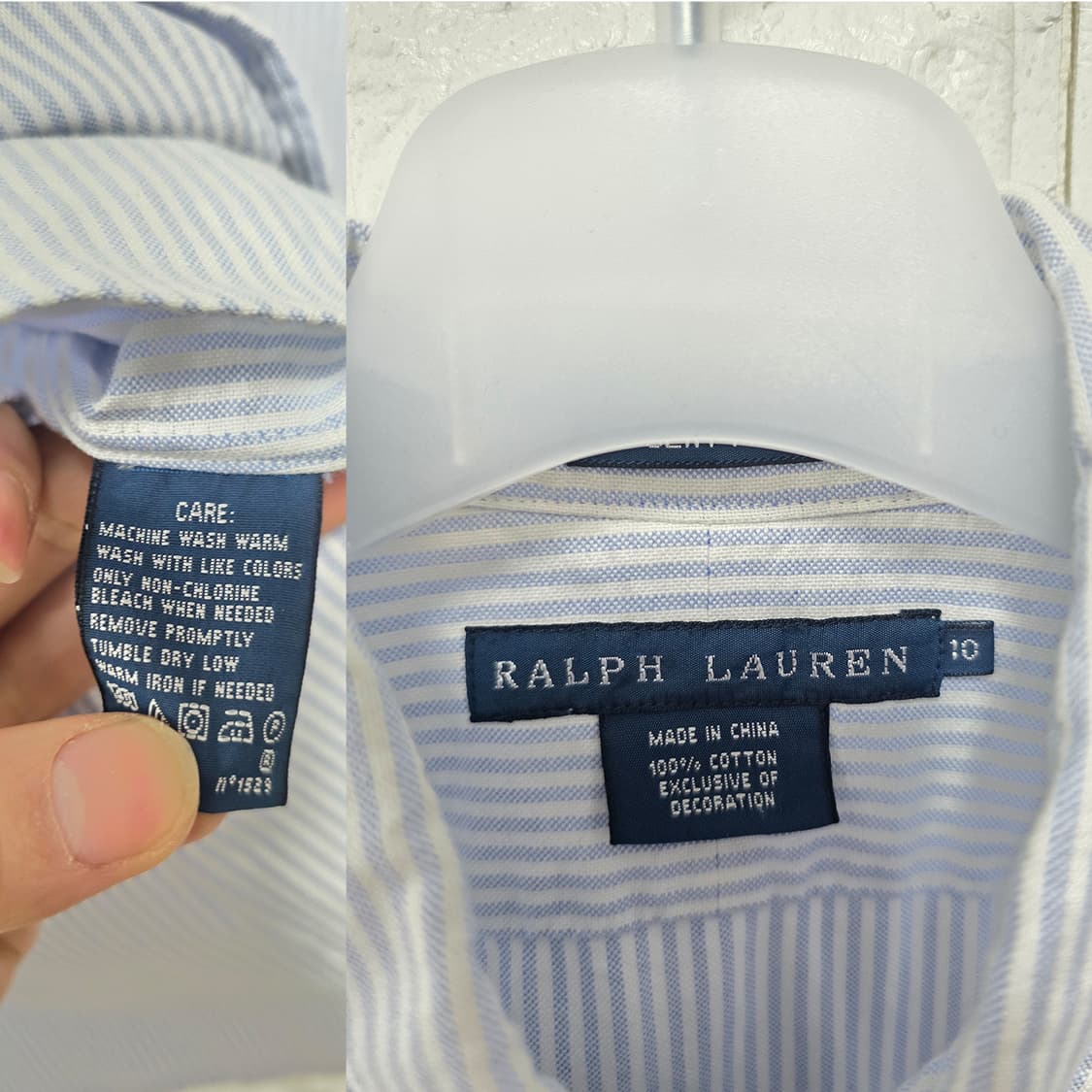 택포) 폴로랄프로렌 스트라이프 셔츠 M 상품이미지2