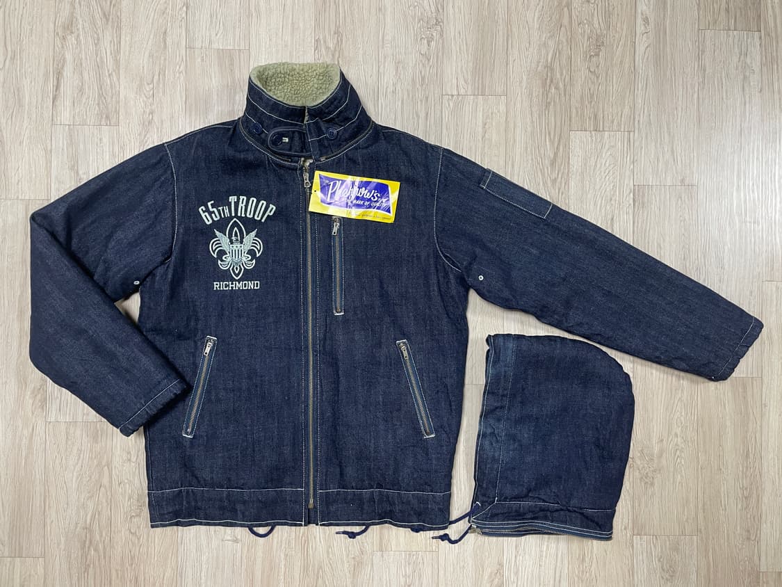 100) 페로우즈 미군 데님 양털 후드자켓(새제품)RRL&LVC&폴로 상품이미지2