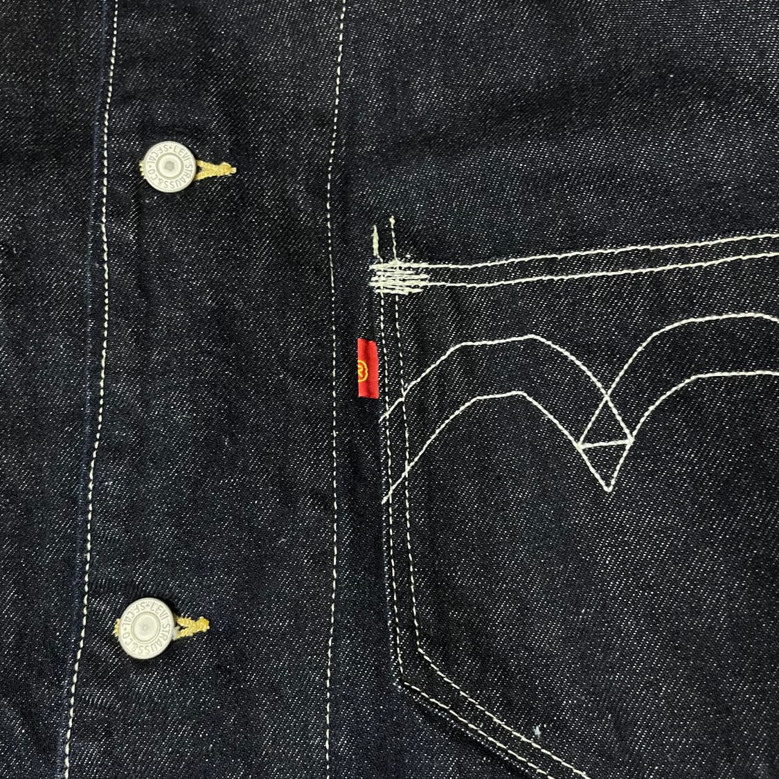 리바이스 레드 엔지니어드 진청 블루블랙 멀티포켓 데님 자켓 L 상품이미지5