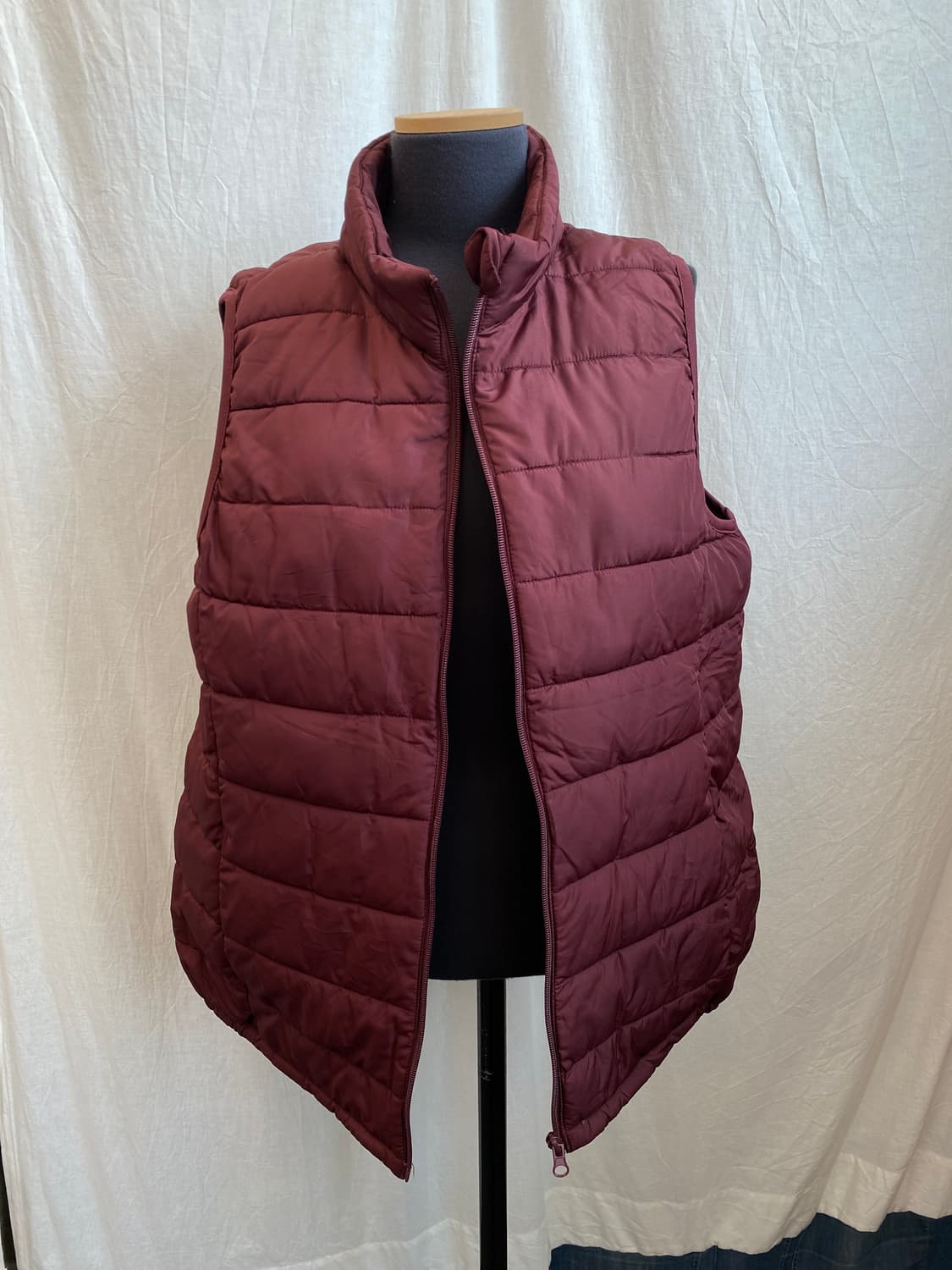 자주빛 패딩조끼(XL) 상품이미지8
