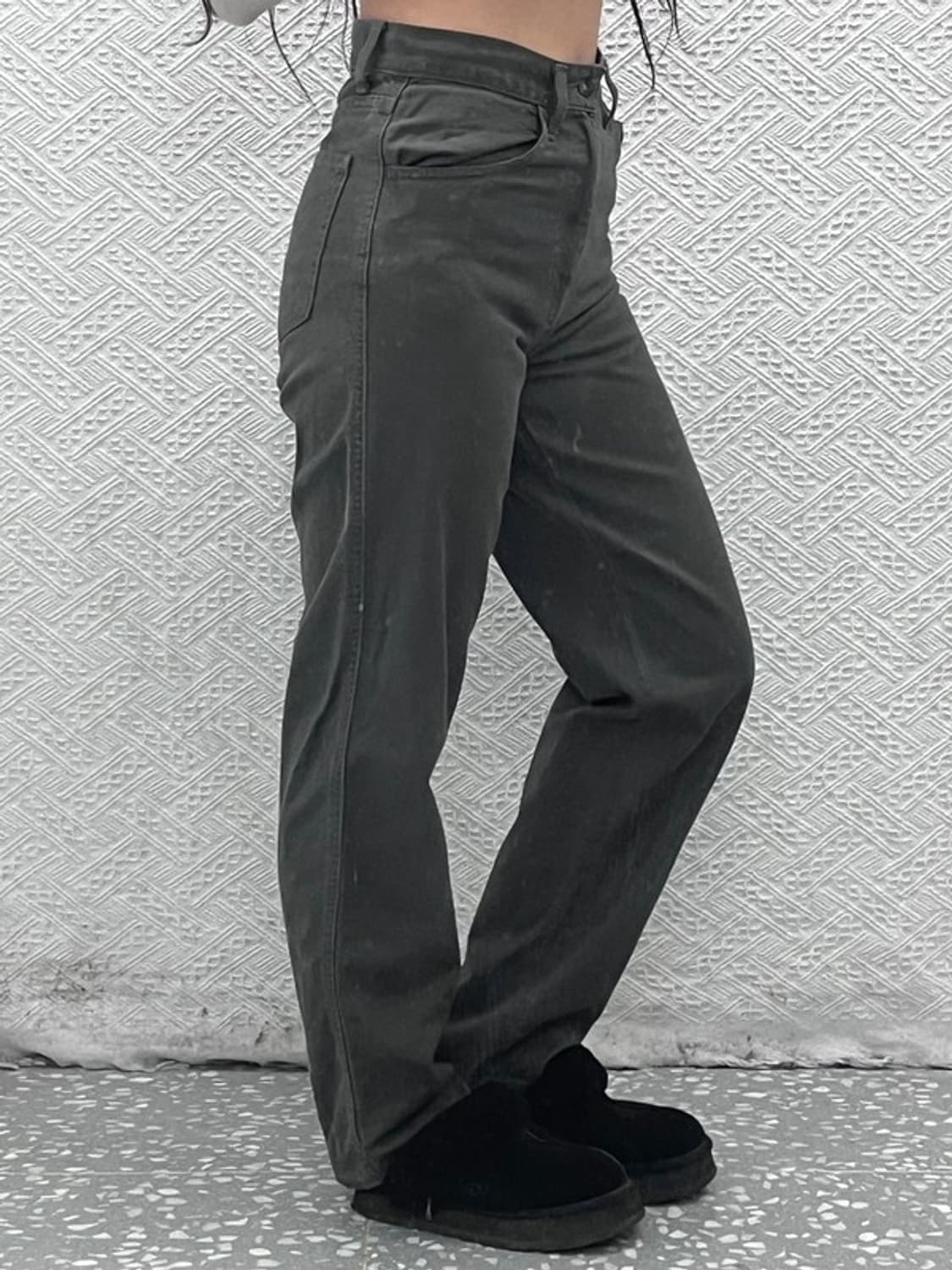 유니클로 U 모던캐주얼 하이웨스트 코튼팬츠 면바지 24인치 C08424 상품이미지1