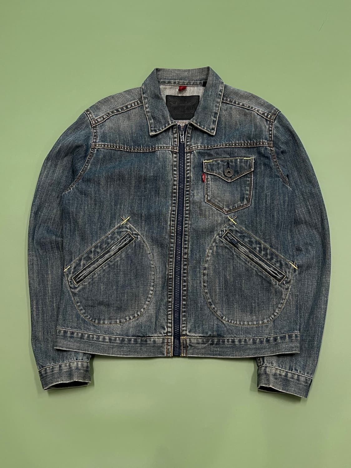(95) 리바이스 워시드 데님 집업 트러커 자켓 상품이미지2