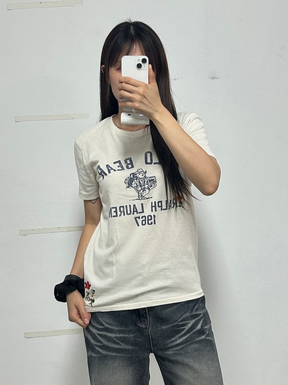 폴로 컨트리 라벨 폴로 베어 티셔츠 화이트 상품이미지1