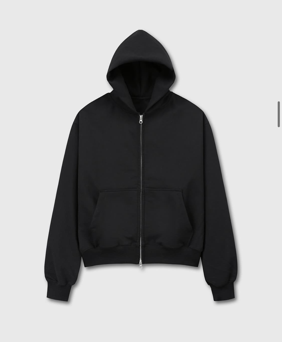 다이브인 유니폼 크롭 후드집업 블랙 2사이즈 상품이미지2