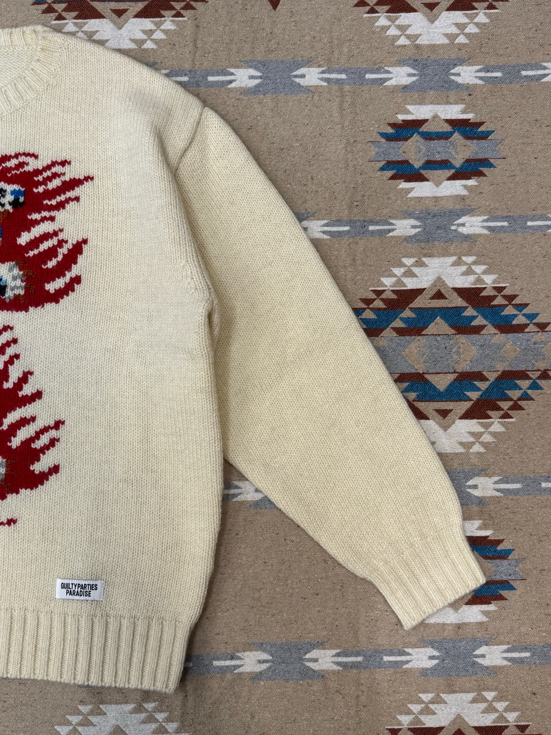 [M] 와코마리아 x 팀레이 인타르시아 크루넥 울 스웨터 상품이미지3