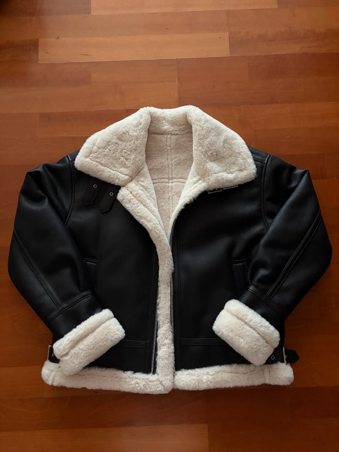 도프제이슨 하이넥 레더 무톤 자켓 m 상품이미지2