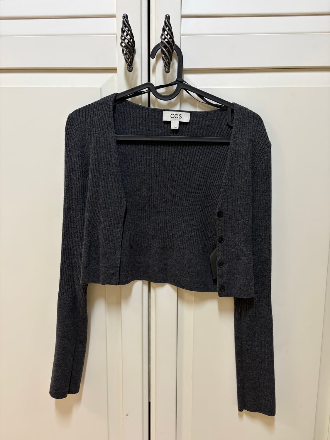 COS 코스 리브드 니트 메리노 울 가디건 상품이미지3