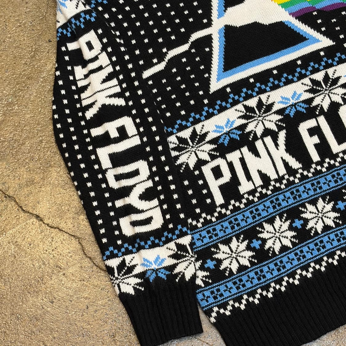 00s USA 빈티지 핑크플로이드 크리스마스 니트 밴드티 상품이미지5