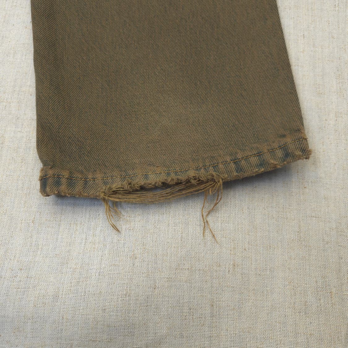 희귀 98년산 리바이스 501 영국 생산 브라운 컬러진 상품이미지3