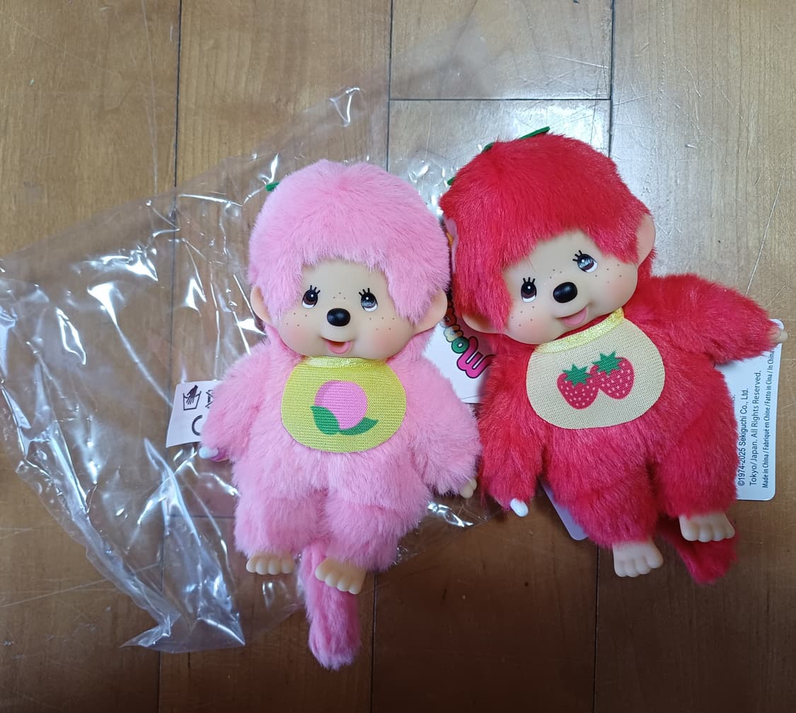 몬치치 후르츠 과일 인형 복숭아와 딸기 상품이미지2