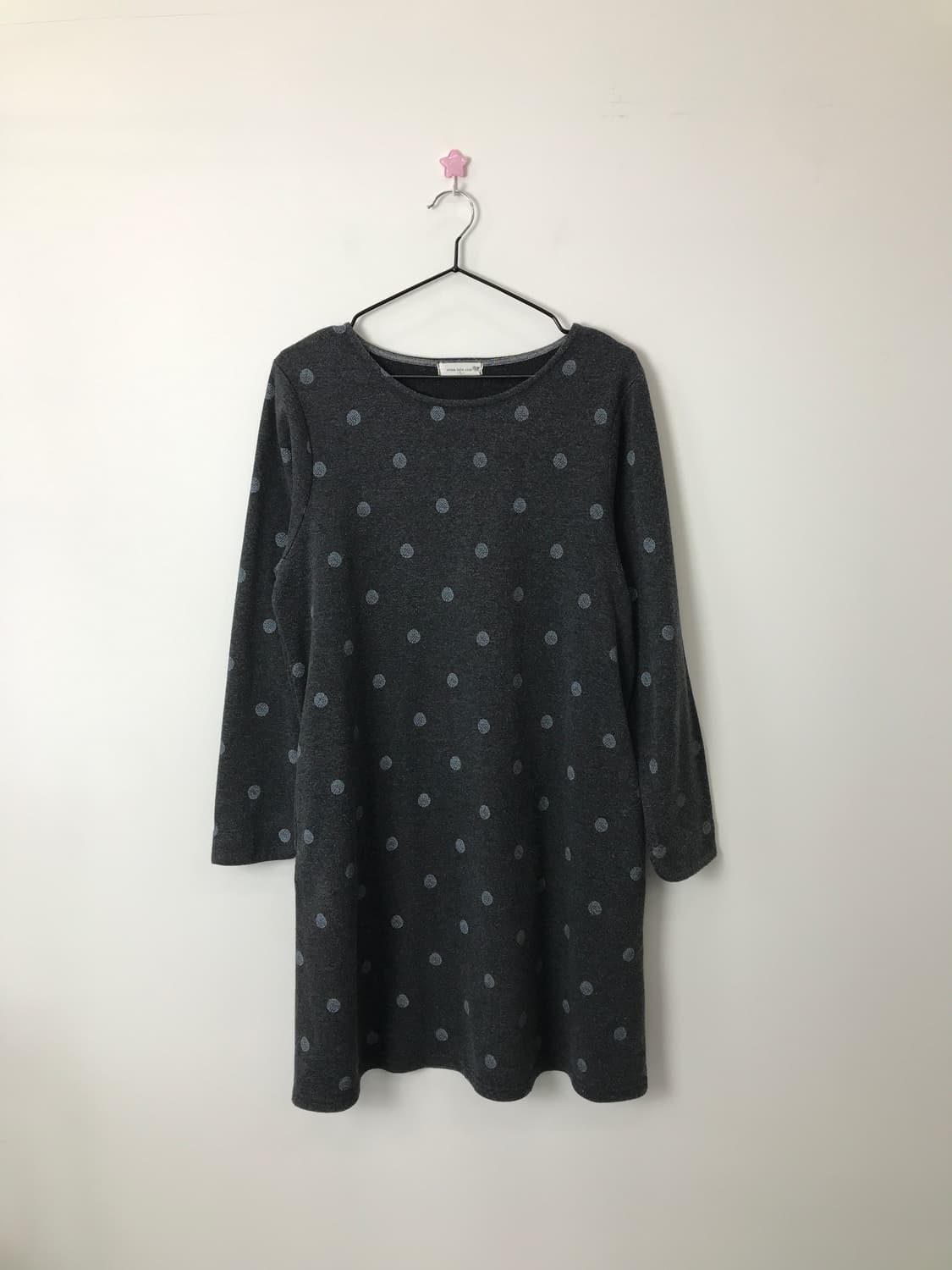 Jpn Grey Pin-dot Knit Dress 상품이미지1