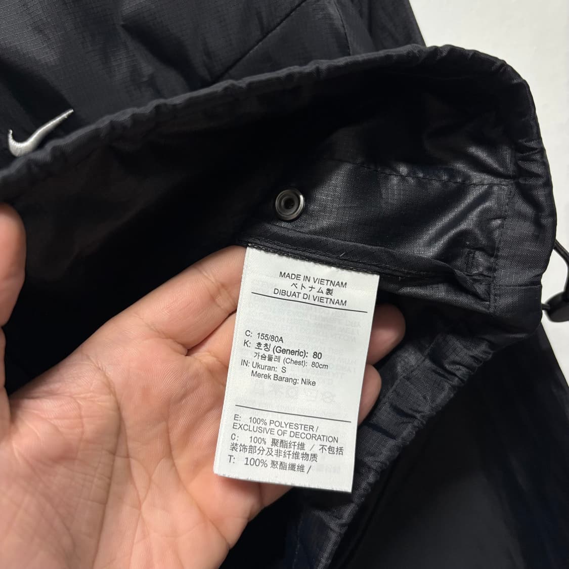 나이키 블랙 크롭 윈드러너 상품이미지4