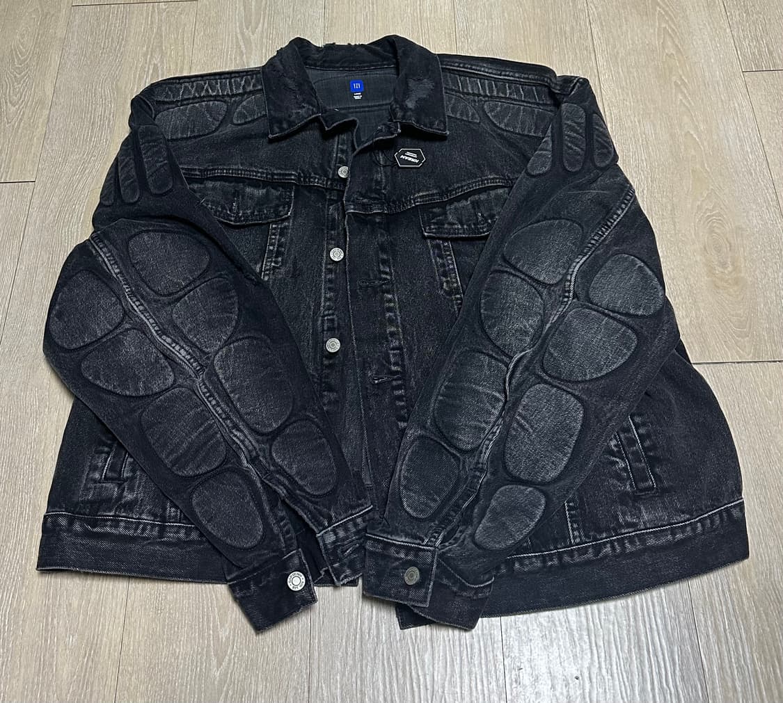 yeezy gap denim jaket black L사이즈 상품이미지1