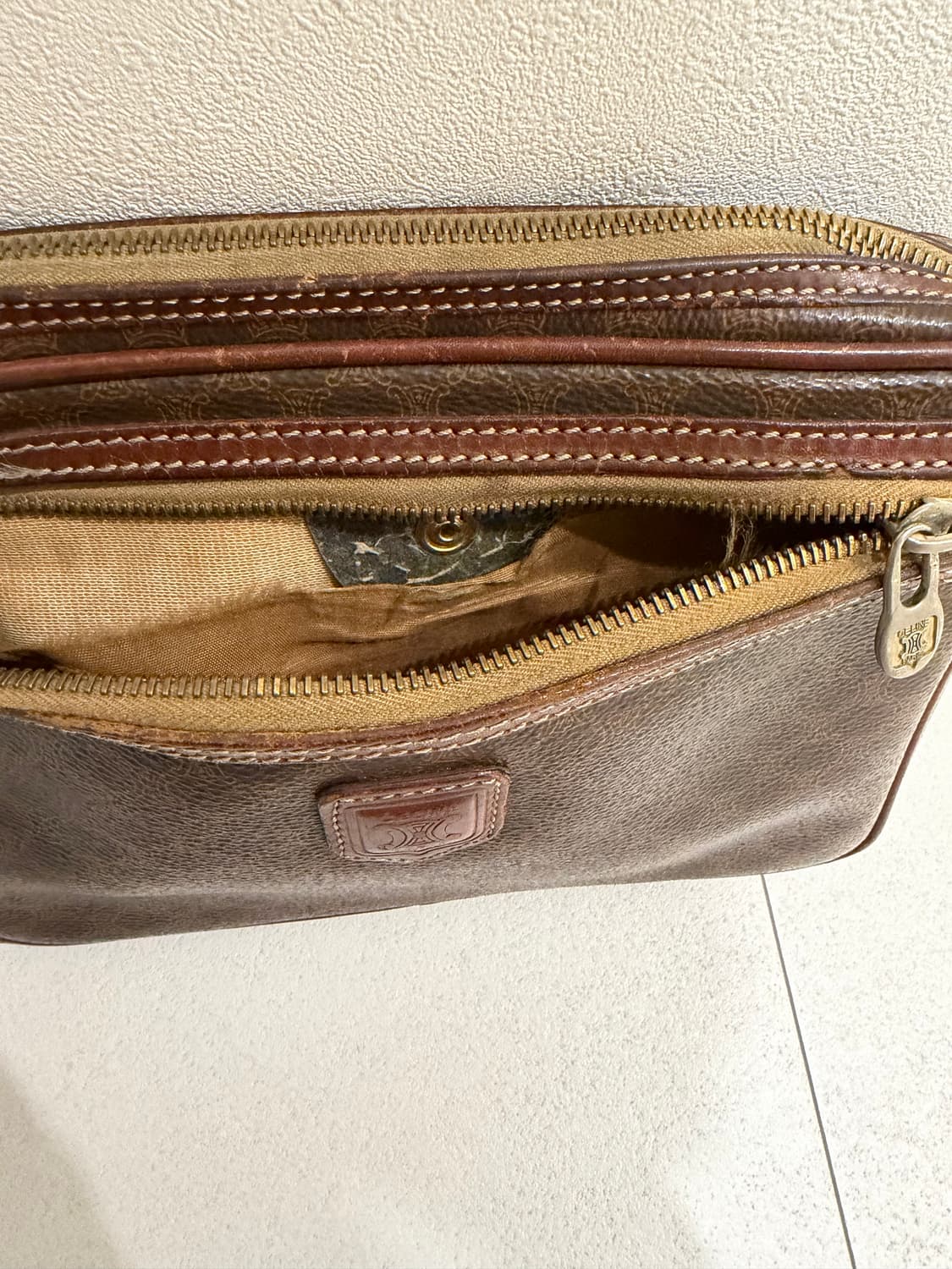 셀린느 빈티지 마카담 클러치 백 브라운 상품이미지9