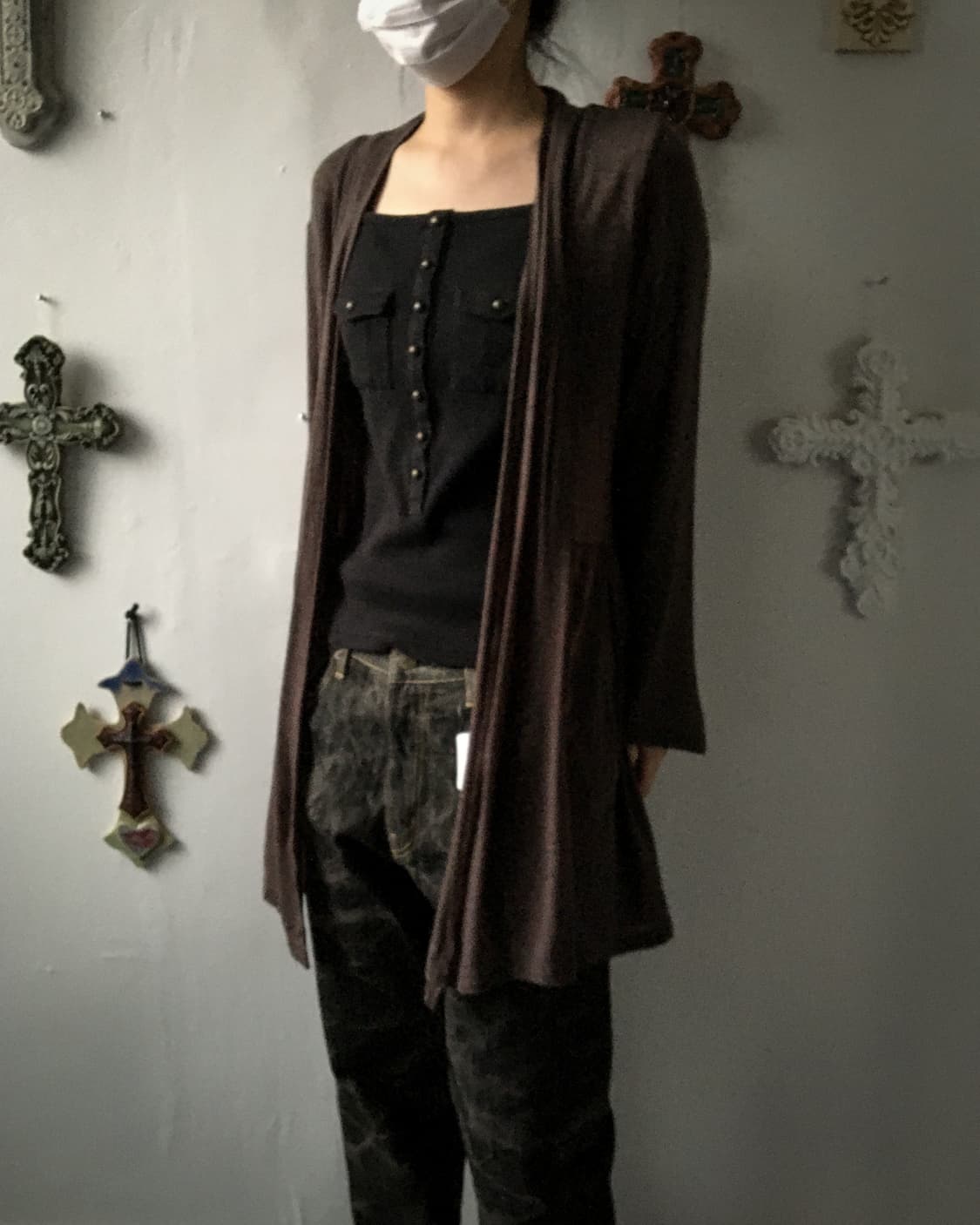 Belted open knit caridgan 상품이미지4