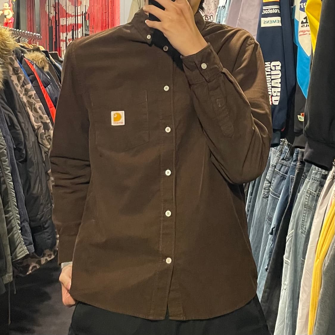 [IM] carhartt 킬하트 브라운 코듀로이 셔츠 상품이미지2