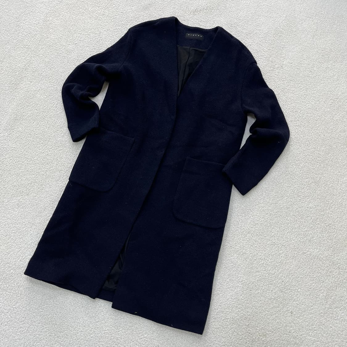 44 시슬리 여성 노카라 롱가디건 0323M 상품이미지1