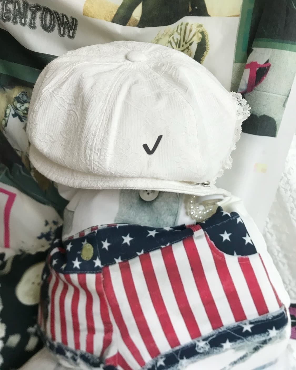 Antique pearl Cat-Ear bucket hat 상품이미지4