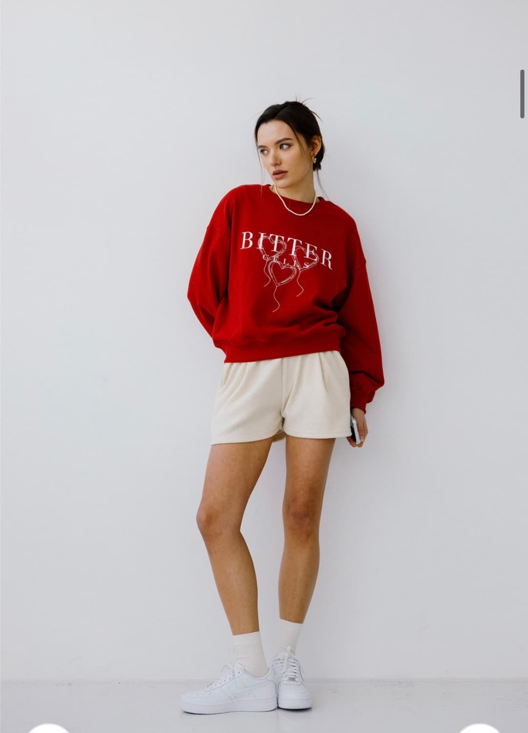 비터셀즈 하트 벌룬 스웻셔츠 맨투맨 레드 상품이미지2