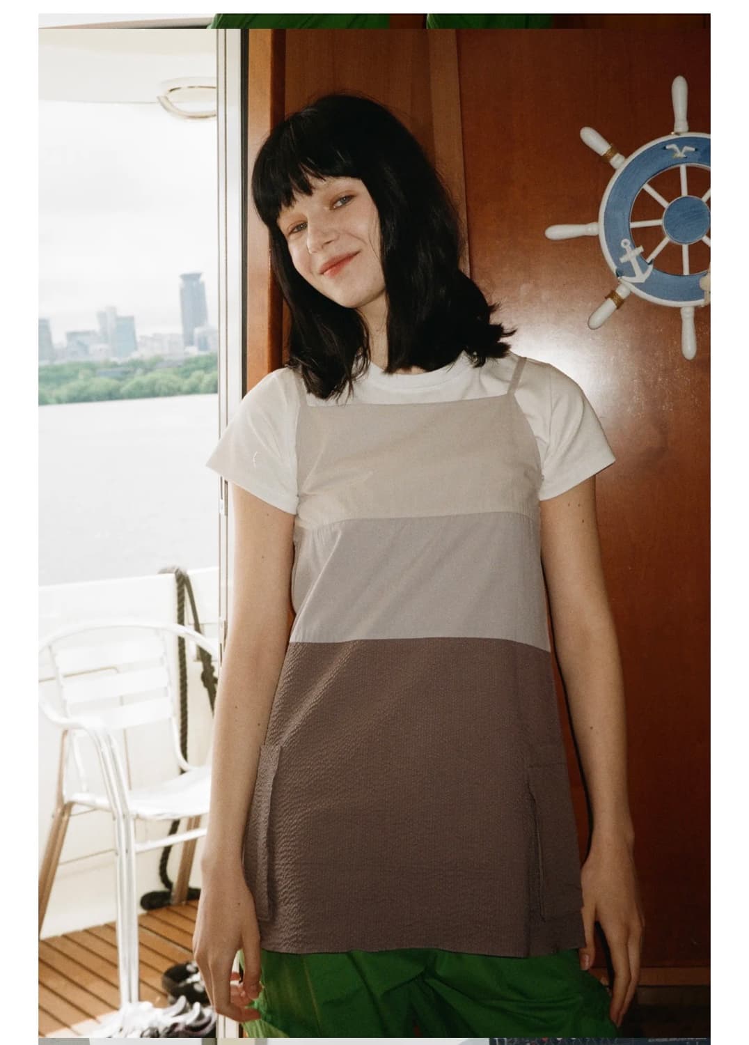페스토 [PESTO] BLOCK MIDI TOP NAVY 상품이미지7