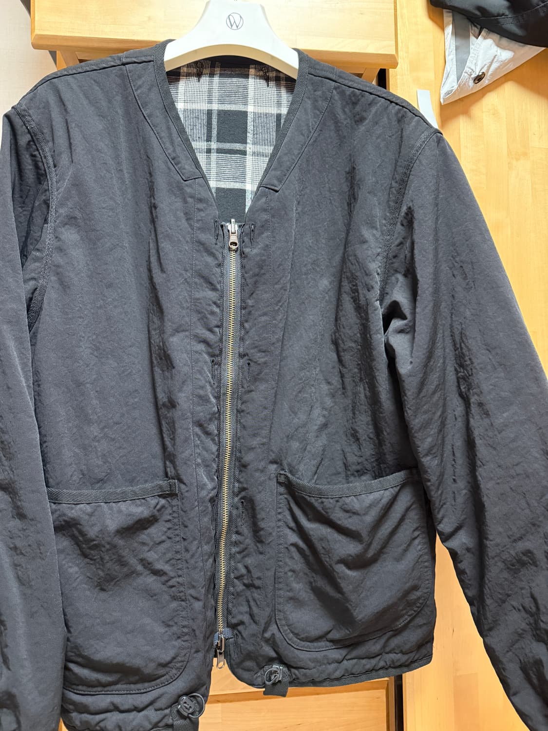 이얼즈어고 리버시블 라이너 자켓 블랙체크 상품이미지3