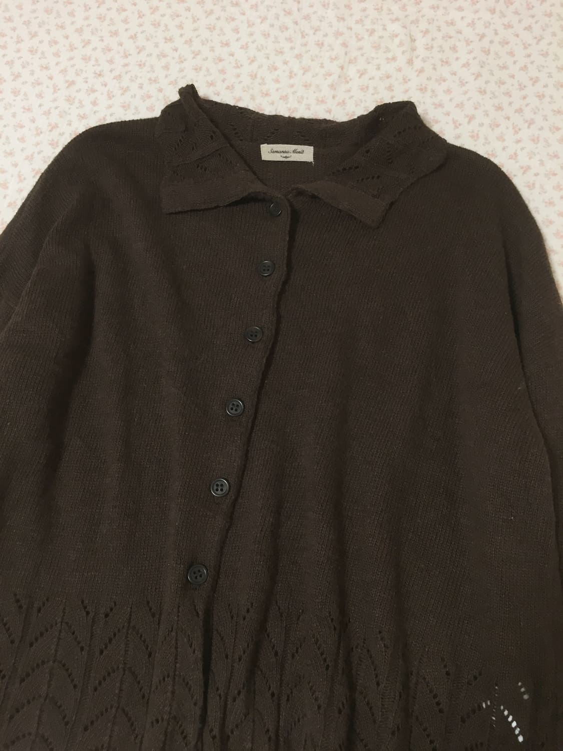 빈티지 모리걸 사만사모스 초코 가디건 상품이미지2