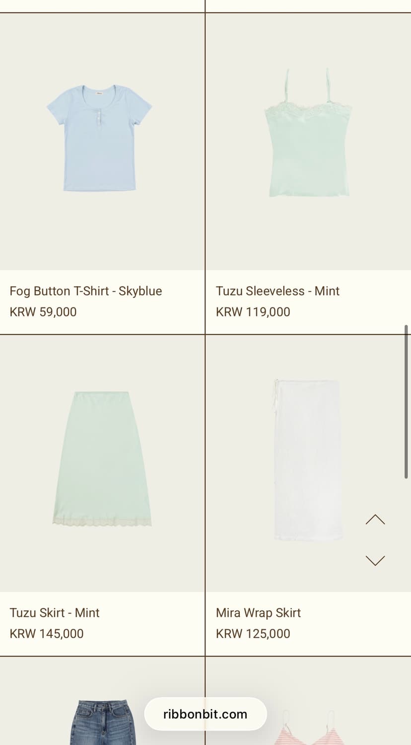 리본빛 tuzu sleeveless-Mint 새상품 택있음 상품이미지3