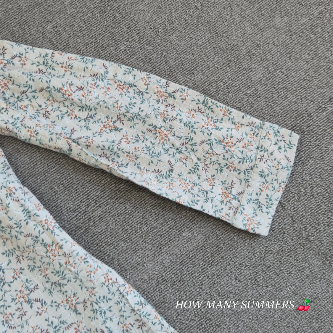 ​빈티지 잔꽃무늬 코튼 100% 블라우스 상품이미지4