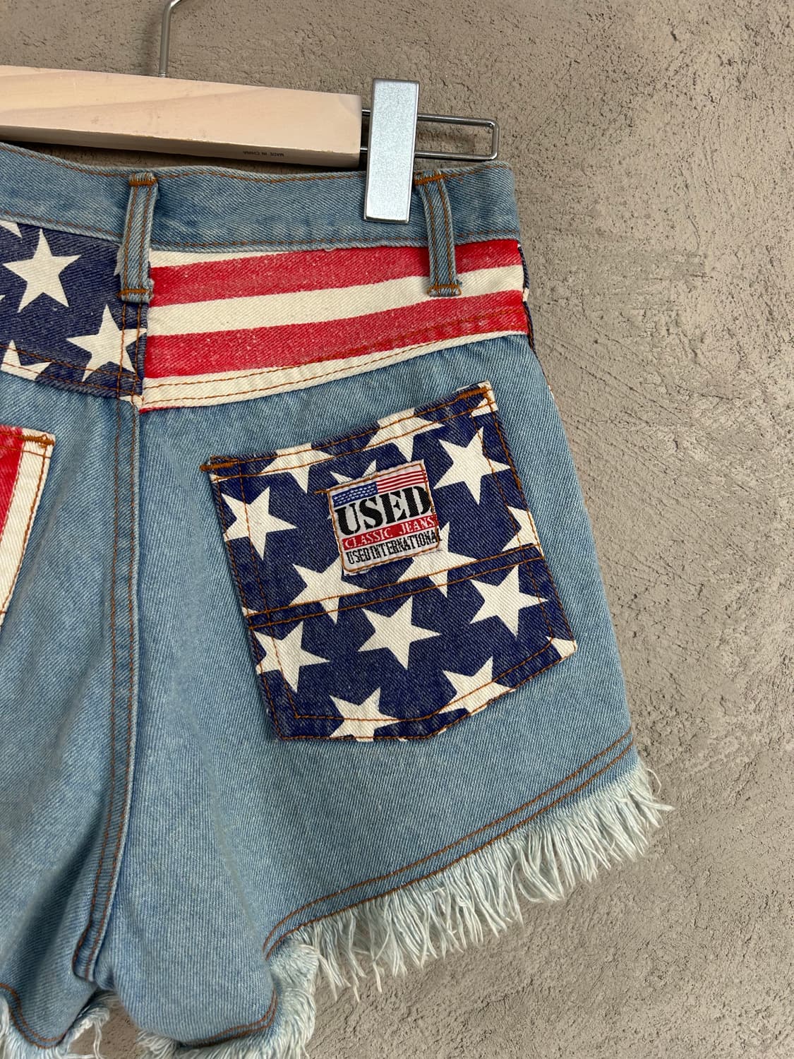 Y2k 성조기데님숏츠  상품이미지5