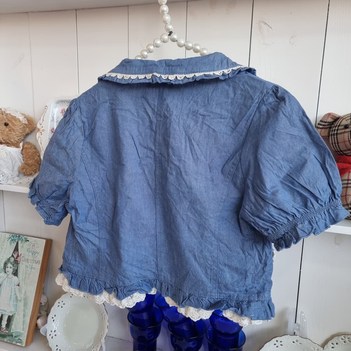 엑시즈팜(axes femme) 로맨틱 데님 레이스 볼레로 상품이미지6