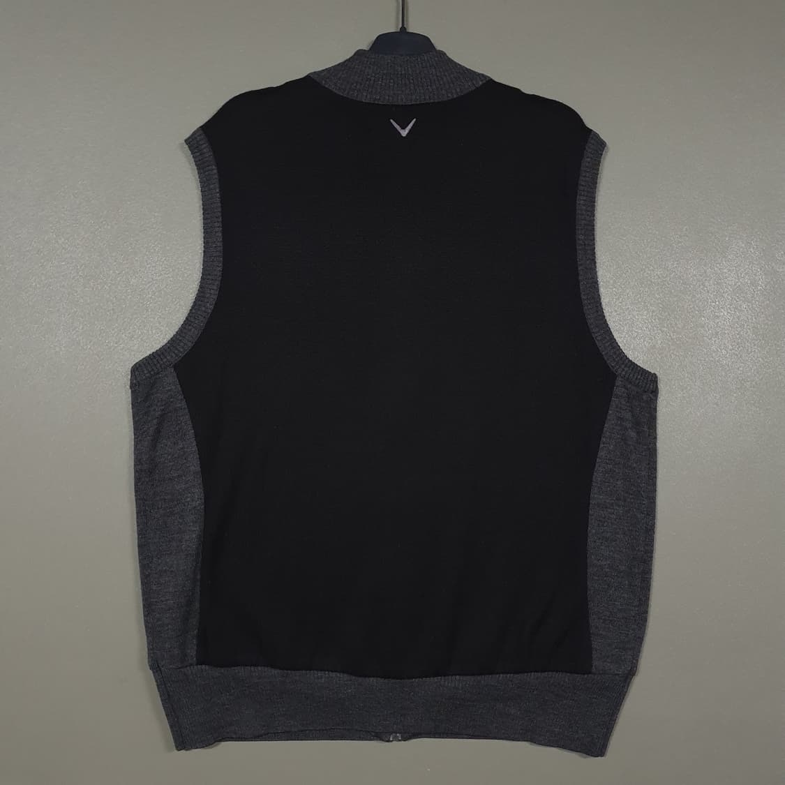 105 (XL) 캘러웨이 골프 고급 울 모 니트 집업 베스트 조끼 블랙 상품이미지8