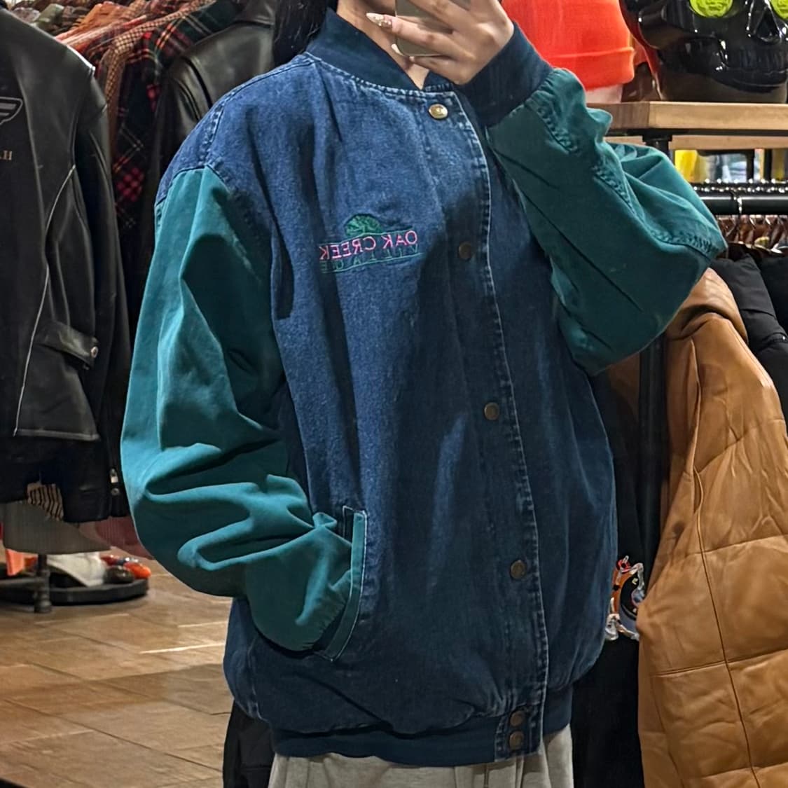 [HI] VTG 데님바시티 자켓 그린 상품이미지4
