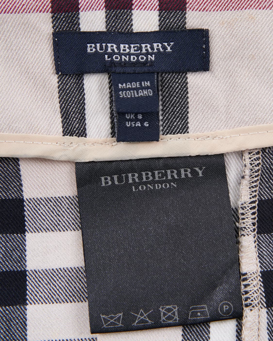 Burberry 런던라벨 체크 모직 버클 숏 랩스커트 상품이미지6