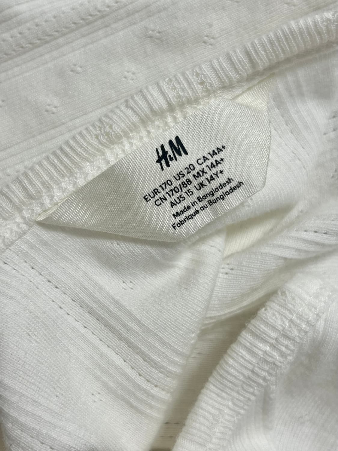 H&M 가디건 나시 세트 화이트 포인텔 상품이미지5