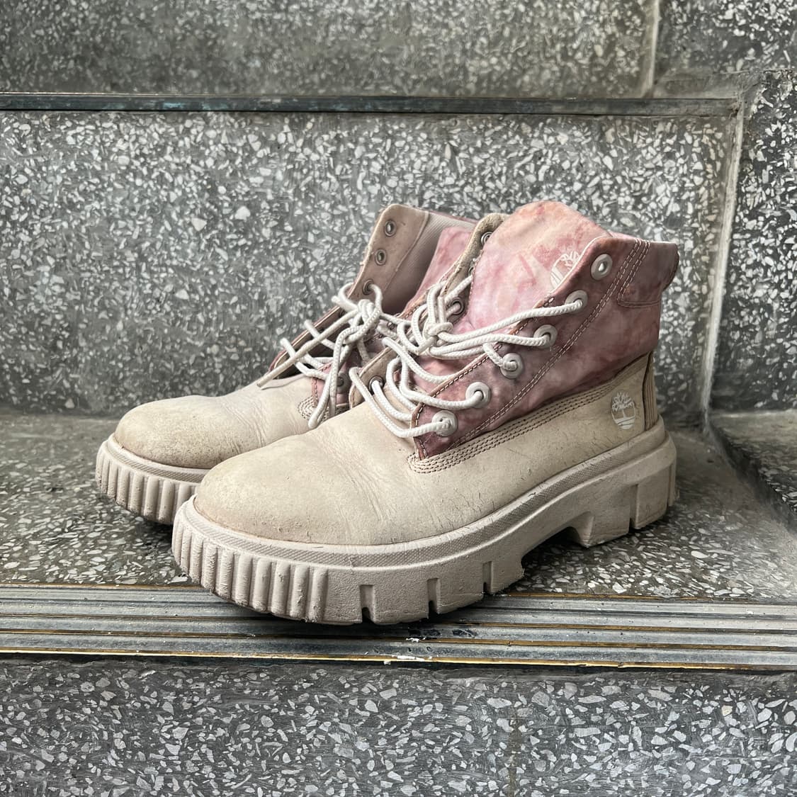 팀버랜드 그레이필드 화이트 핑크 부츠 상품이미지1
