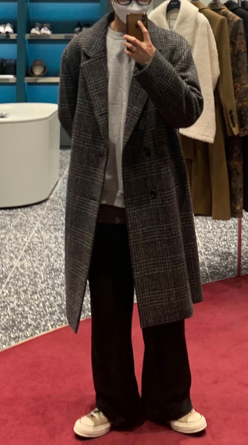 솔리드옴므 체크 싱글코트 52 상품이미지3